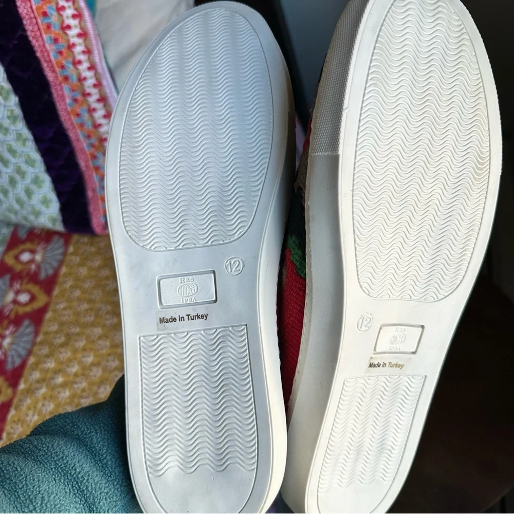 Res Ipsa Kilim Sneakers One-of-a-Kind Slip-Ons Sz 12 Artisanal - Picture 5 of 10